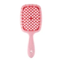 Продувная широкая расческа Janeke для укладки волос и сушки феном Superbrush Plus Hollow Comb пыльная роза