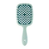 Продувная широкая расческа Janeke для укладки волос и сушки феном Superbrush Plus Hollow Comb олива