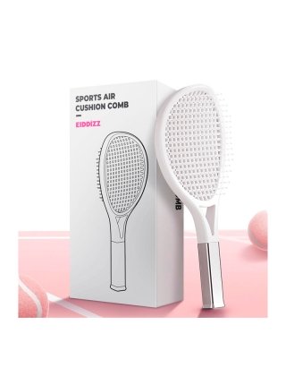 Продувная массажная щетка-браш Tennis Style Hair Brush для всех типов волос ультрамягкая розовая