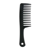 Гребінь для волосся з ручкою та широкими зубцями Wide Tooth Comb пластиковий, 25 см чорний