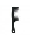 Гребінь для волосся з ручкою та широкими зубцями Wide Tooth Comb пластиковий, 25 см чорний