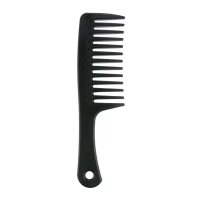 Гребінь для волосся з ручкою та широкими зубцями Wide Tooth Comb пластиковий, 25 см чорний