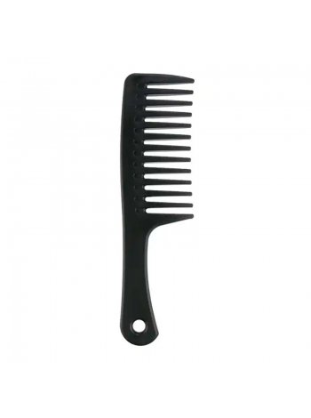 Гребінь для волосся з ручкою та широкими зубцями Wide Tooth Comb пластиковий, 25 см чорний