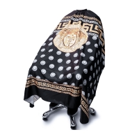 Парикмахерская накидка пеньюар для клиента Logo Versace водостойкий нейлон, 140х160 см