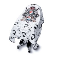 Парикмахерская накидка пеньюар для клиента Barbershop Lantern водостойкий нейлон, 140х160 см белый