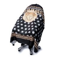 Парикмахерская накидка пеньюар для клиента Logo Versace водостойкий нейлон, 140х160 см
