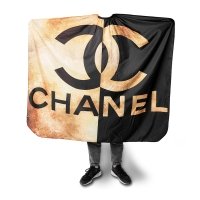 Перукарська накидка пеньюар для клієнта логотип Chanel водостійкий нейлон, 140х160 см