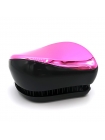 Гребінець для волосся Tangle Teezer Compact глянсовий чорно-рожевий