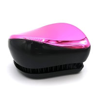 Расческа для волос Tangle Teezer Compact глянцевая черно-розовая
