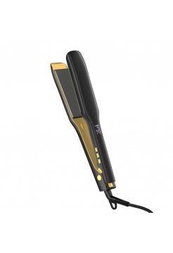 Профессиональный утюжок Hair Titanium для волос с титановыми пластинами LCD-экраном для кератина 250С (черный)