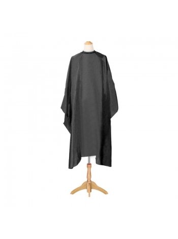 Однотонний перукарський пеньюар-накидка для клієнта чорний