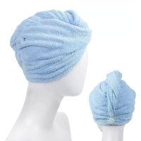 Рушник-тюрбан (чалма) для сушіння волосся Fast Dry Hair з мікрофібри блакитний