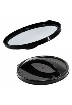 Перукарське дзеркало для клієнта YB-509 заднього виду кругле одностороннє велике 25 см чорне