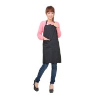 Фартух перукарський з кишенями водонепроникний нейлон чорний 75x65 см BWC 18939 