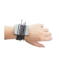 Перукарський магнітний браслет-тримач для заколок, невидимок квадрат чорний