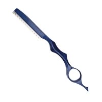 Філірувальна небезпечна бритва Barber Razor в наборі з лезом упор під палець синя