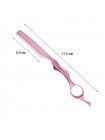 Филировочная опасная бритва Barber Razor в наборе с лезвием упор под палец розовая