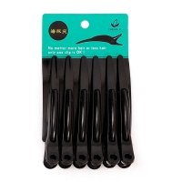 Парикмахерские зажимы для волос Дельфин 110 мм пластик-металл упаковка 6 шт. черные