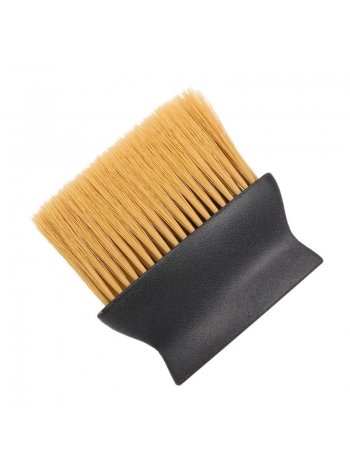 Щітка-змітка волосся з шиї після стрижки Barber-3 для перукаря барбера овал чорна ручка світла щетина 13.5x12.5 см Щітка-змітка волосся з шиї після стрижки Barber-3 для перукаря барбера овал чорна ручка світла щетина 13.5x12.5 см