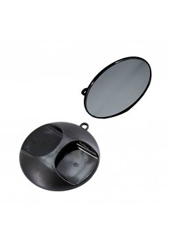 Перукарське дзеркало для клієнта YB-508 заднього виду кругле одностороннє велике 27 см чорне