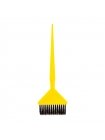 Профессиональная щеточка-кисточка с длинной жесткой щетиной для нанесения кератина и краски для волос широкая желтая