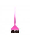 Профессиональная щеточка-кисточка с длинной жесткой щетиной для нанесения кератина и краски для волос широкая розовая
