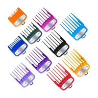 Набор универсальных насадок Barbertools с металлической клипсой для машинок для стрижки волос 10 штук 1,5 - 25 мм разноцветные