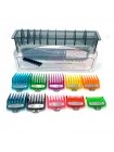 Набір універсальних насадок Barbertools з металічною кліпсою для машинок для стрижки волосся 10 штук 1,5 - 25 мм різнокольорові