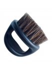 Щітка для фейду, бороди кастет Barber Finger Brush для барбера, перукаря кругла чорна
