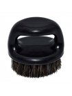 Щітка для фейду, бороди кастет Barber Finger Brush для барбера, перукаря кругла чорна