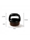 Щетка для фейда, бороды кастет Barber Finger Brush для барбера, парикмахера круглая черная