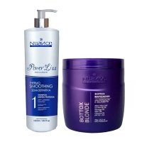 Набор ботокса Nuance Bttox Matizador Blonde Anti-Yellow для блонда и осветленных волос, 2х1000 мл (заводские)