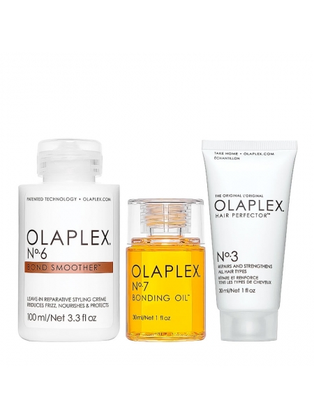 Набір Olaplex Smooth & Shine Kit для сяйва та гладкості волосся (маска 30 мл, крем 100 мл, олія 30 мл)