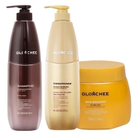 Набір Olorchee Nourshing Moisture TRIO-2 шампунь, кондиціонер і маска для живлення та зволоження волосся 2х800+500 мл