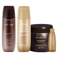 Набір Olorchee Nourshing Moisture QUAD-1 шампунь, кондиціонер, маска, крем для живлення та відновлення волосся 2х300+500+80 мл