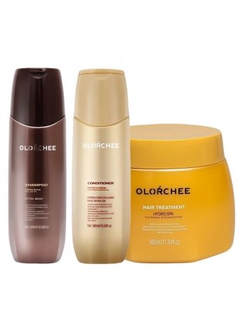 Набір Olorchee Nourshing Moisture TRIO-1 шампунь, кондиціонер і маска для живлення та зволоження волосся 2х300+500 мл