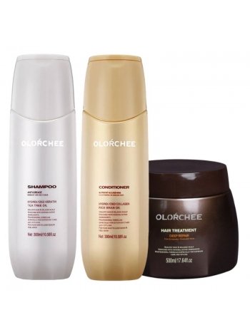 Набор Olorchee Anti Grease TRIO-1 шампунь, кондиционер и маска для жирных волос и кожи головы 2х300+500 мл