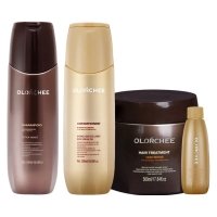 Набор Olorchee Nourshing Moisture QUAD-1 шампунь, кондиционер, маска, крем для питания и восстановления волос 2х300+500+80 мл