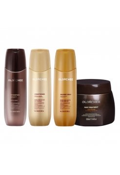 Набір Olorchee Nourshing Moisture QUAD-2 шампунь, кондиціонер, маска, крем для живлення та відновлення волосся 3х300+500 мл