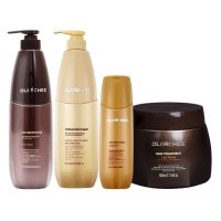 Набір Olorchee Nourshing Moisture QUAD-3 шампунь, кондиціонер, маска, крем для живлення та відновлення волосся 2х800+500+300 мл
