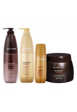 Набір Olorchee Nourshing Moisture QUAD-3 шампунь, кондиціонер, маска, крем для живлення та відновлення волосся 2х800+500+300 мл