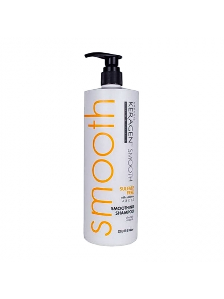 Безсульфатный шампунь Organic Keragen Smoothing Shampoo разглаживающий, 946 мл (заводская)