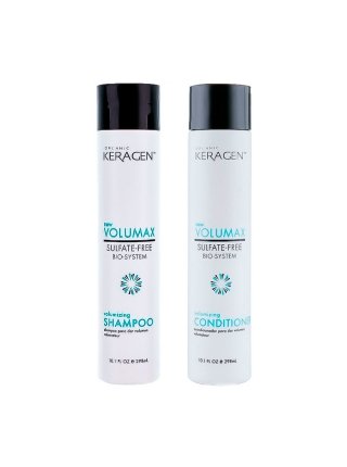 Набор Organic Keragen Volumizing шампунь и кондиционер для объема волос с кератином, 2х298 мл