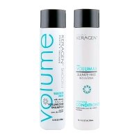 Набор Organic Keragen Volumizing шампунь и кондиционер для объема волос с кератином, 2х298 мл