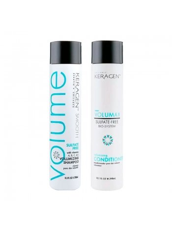 Набір Organic Keragen Volumizing шампунь та кондиціонер для об'єму волосся з кератином, 2х298 мл