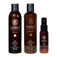 Набір ORRO TRIO Venezia The Argan шампунь, кондиціонер та спрей-маска з маслом аргани, 250/250/50 мл