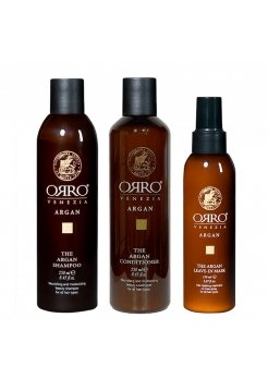 Набір ORRO TRIO Venezia The Argan шампунь, кондиціонер та спрей-маска з маслом аргани, 250/250/150 мл