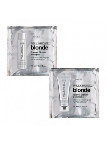 Набор Paul Mitchell Forever Blonde шампунь и кондиционер для светлых и окрашенных волос, 2х7,4 мл (саше)