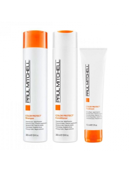 Набор для окрашенных волос Paul Mitchell Color Protect шампунь, кондиционер и защитная маска, 300/300/150 мл