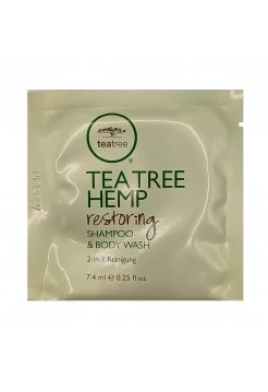 Відновлюючий шампунь та гель для душу Paul Mitchell Tea Tree Hemp Restoring Shampoo & Body Wash, 7,4 мл (саше)